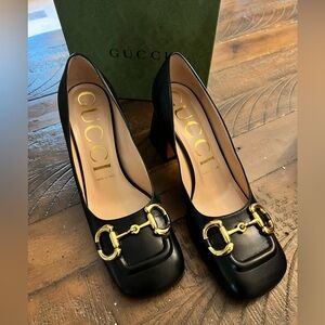 Gucci Baby Flared Blocked Heel Pump